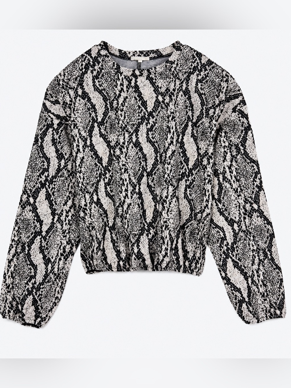 Zara grey/black snakeskin cropped top, small